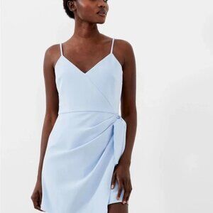 FRENCH CONNECTION Whisper Mini Dress Light Dream Blue